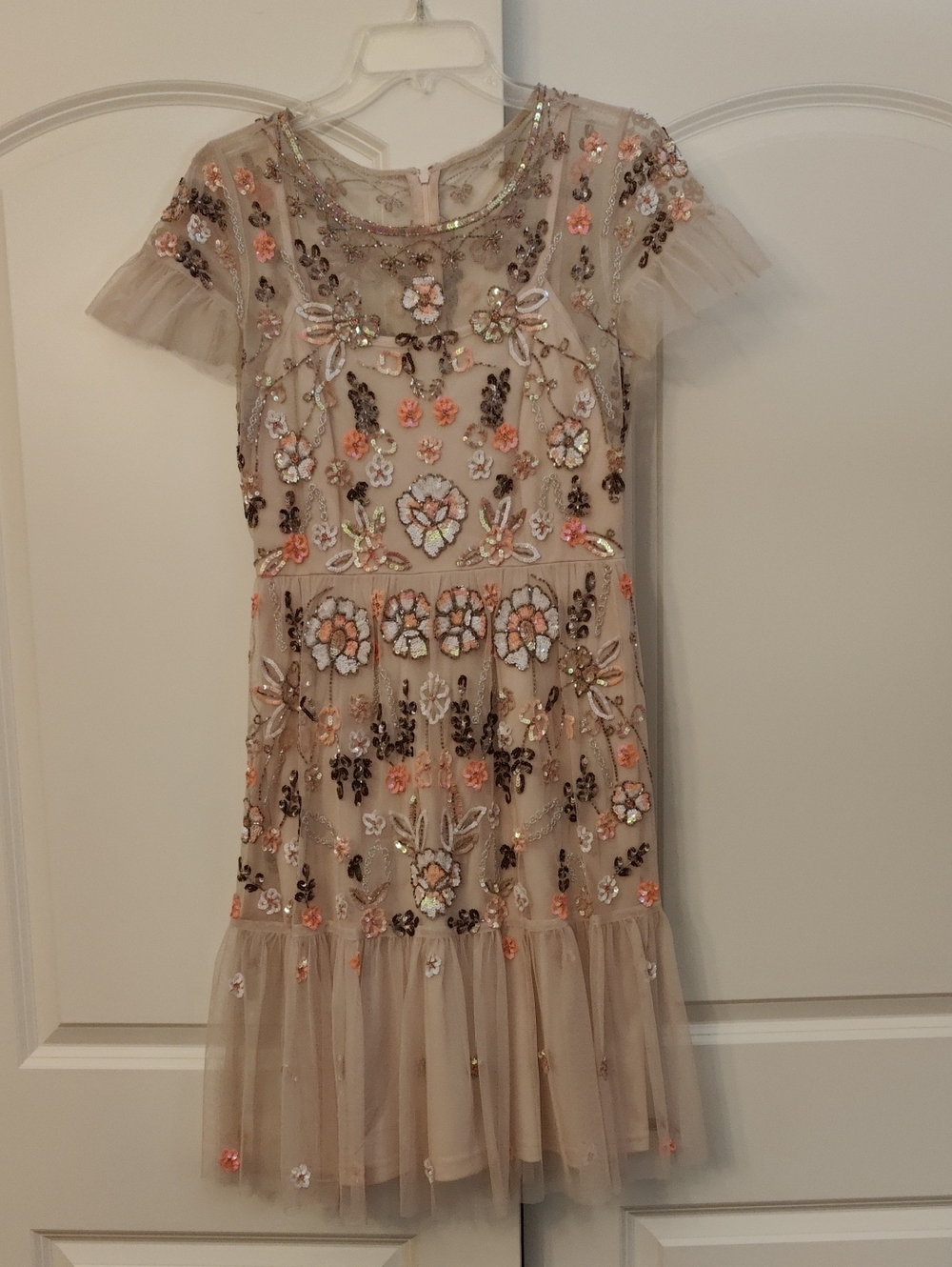 GIANNI BINI Penny Round Floral Beaded Cocktail Dress 2